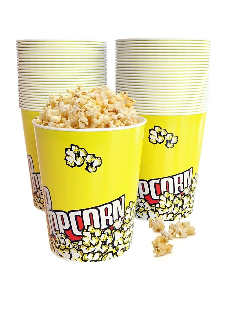 vsell24 32oz Disposable Popcorn Buckets – Large Popcorn Containers for Parties, Home, Office, Theaters & Movie Nights - Image 3