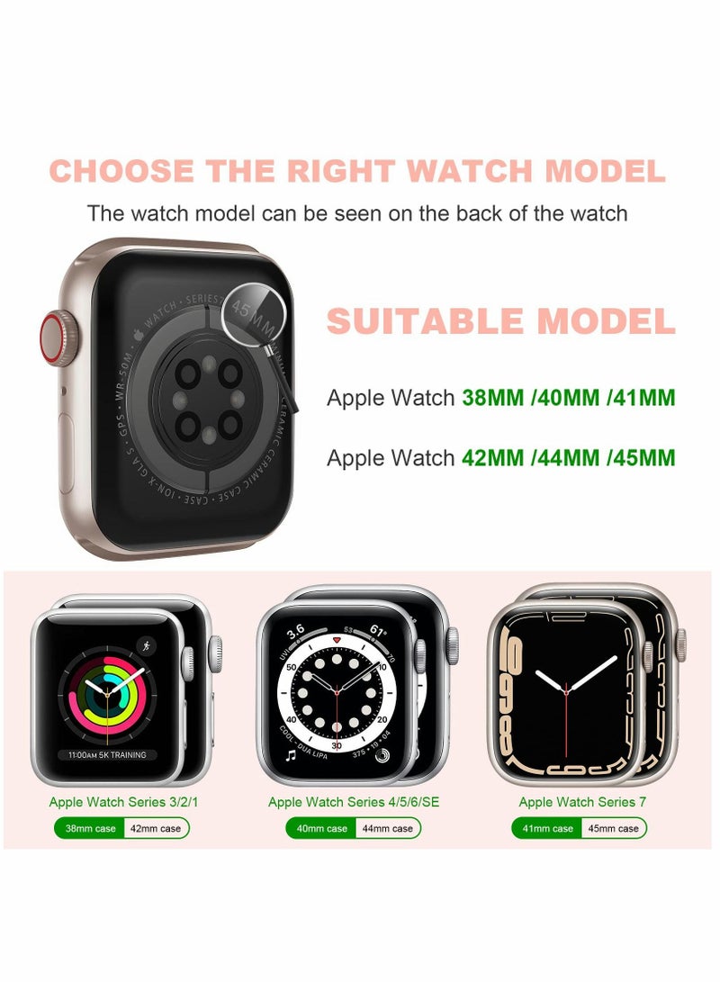 SYOSI Sports Band for Apple Watch Series 7, Transparent Clear Soft Silicone Crystal Strap with Case - Image 5