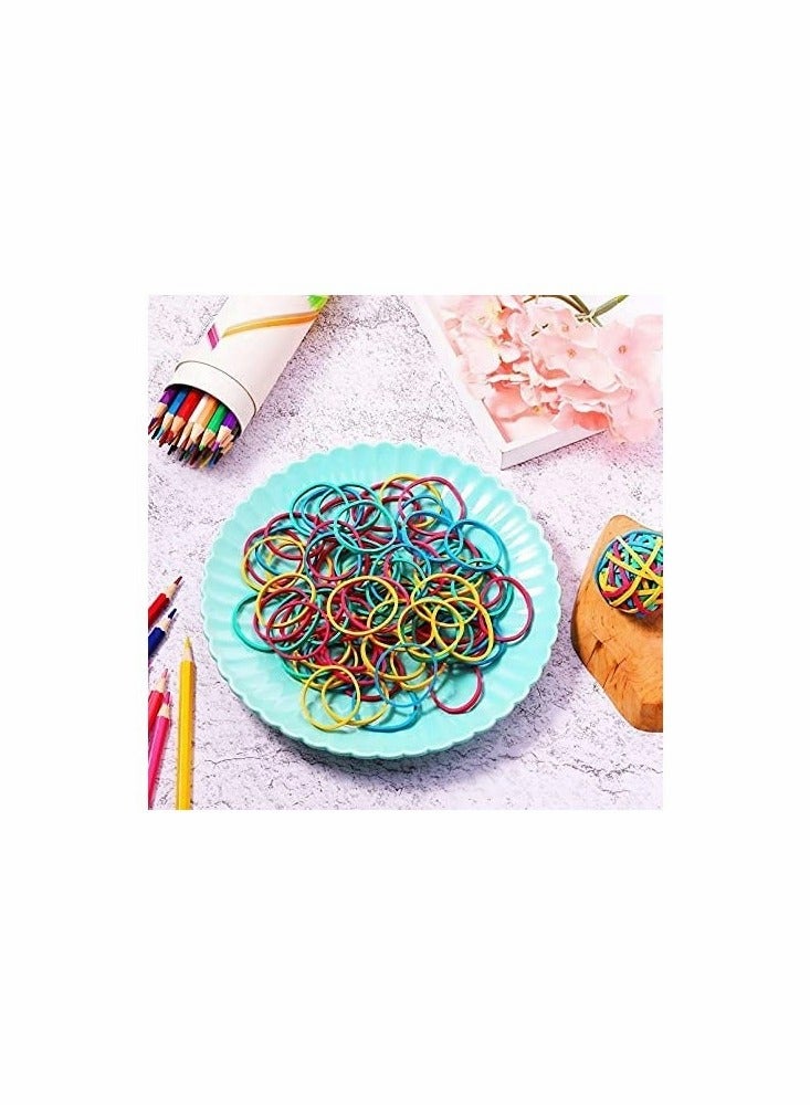 KASTWAVE Rubber Band Balls Rainbow, Colorful Elastic Stretchable Stationery Holder Band Loops - Image 4