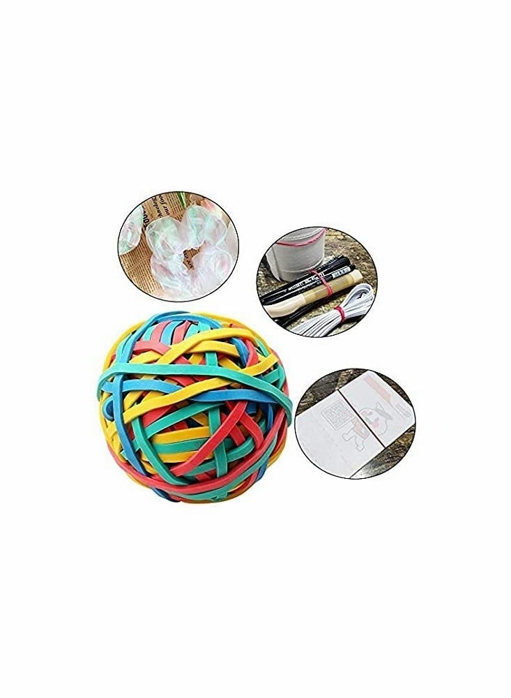 KASTWAVE Rubber Band Balls Rainbow, Colorful Elastic Stretchable Stationery Holder Band Loops - Image 2