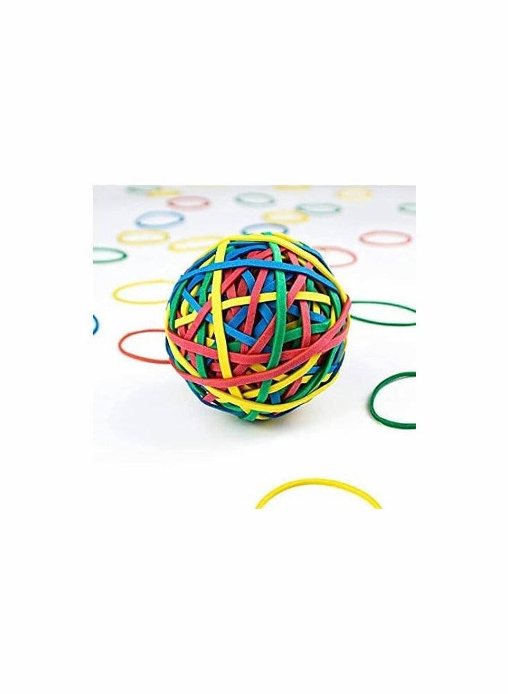 KASTWAVE Rubber Band Balls Rainbow, Colorful Elastic Stretchable Stationery Holder Band Loops - Image 1