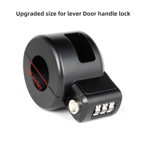 PUGED Keyed Door Handle Lockout Device Cover with Code to Disable Access to Keyhole Combination Lock for Bedroom from Outside Only Fits Handle Lock with Long Connecting Shaft Please Measure Before Order - Image 5