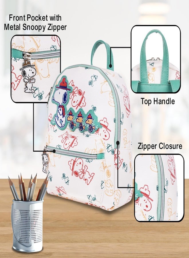 Peanuts Beagle Scout “Happy Trails Ahead” All-Over Print Mini Backpack, Featuring Snoopy and Woodstock, Daily Travel Backpack, Multicolor - Image 4