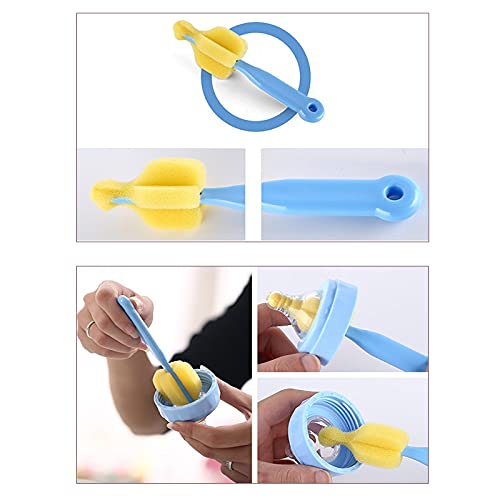 Safe-O-Kid- All in one 5 Pieces Cleaning kit Bottle Nipple and Straw Cleaning Kit-Blue - Image 3