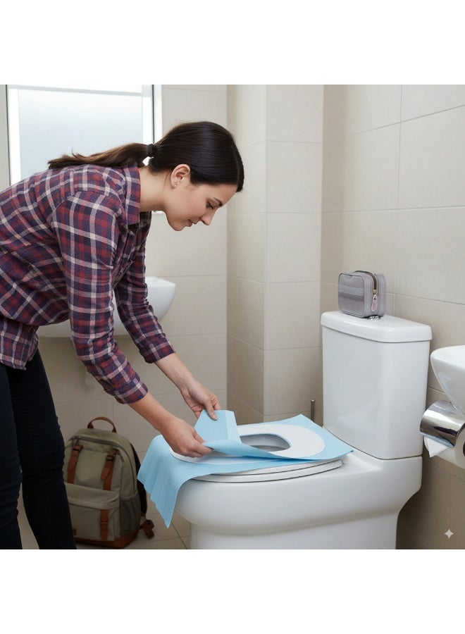 10PCS,Disposable Thickened Waterproof Toilet Seat Cover Individually Packed Toilet Mat for Postpartum Women Travel Hotel Toilet Seat Paper - Image 2