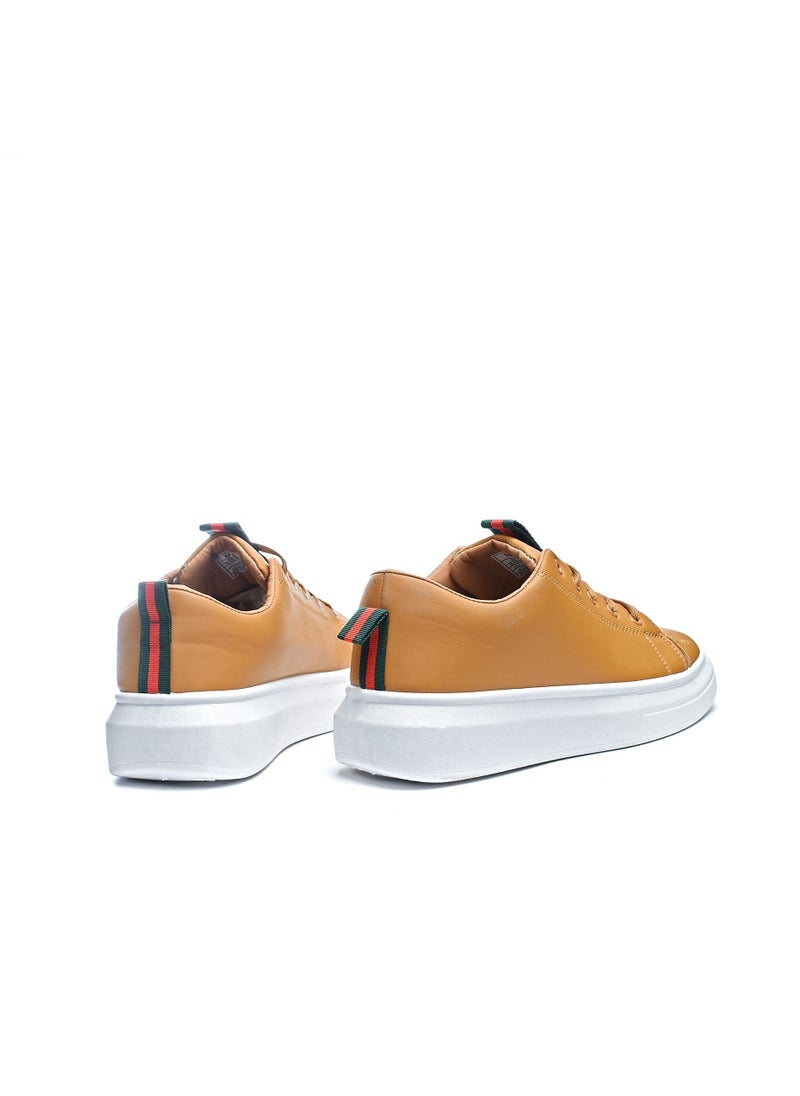 Desert - Basic Flat Sneaker Faux leather For Men Brown - Image 1
