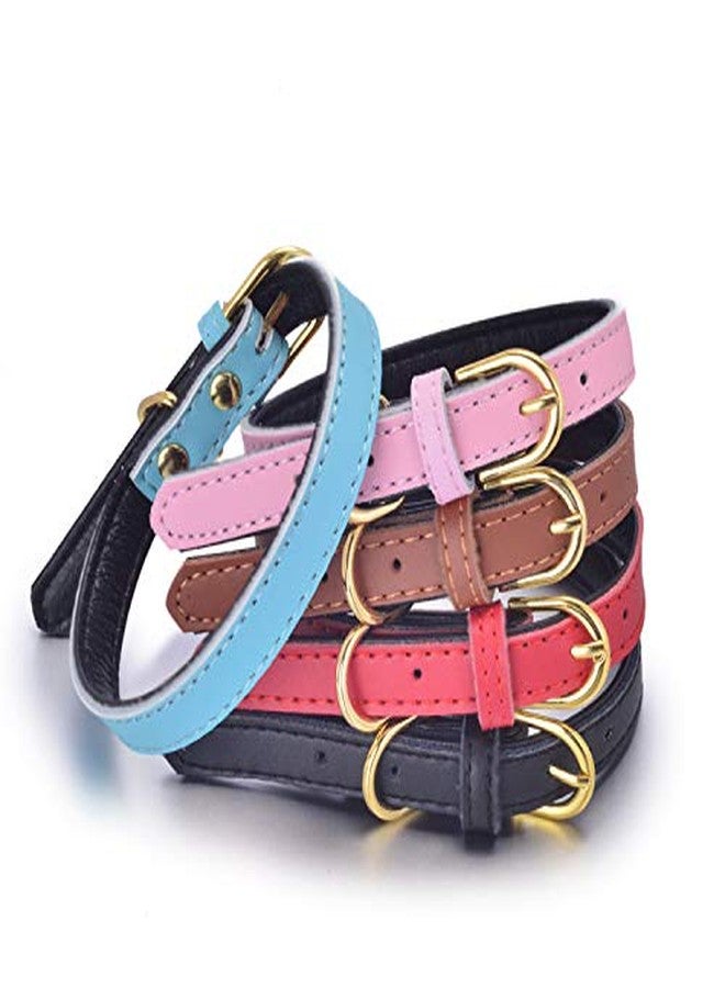 Alluring Pets Friends Fur Ever Basic Classic Padded Leather Pet Collars for Dog Puppy Small Medium Large Dogs (Small, Pink) - Image 2