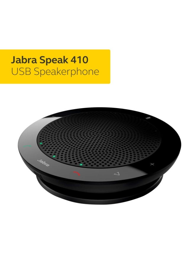 جابرا مكبر صوت سلكي Jabra Speak 410 للهواتف البرمجية - سهل الإعداد، مكبر صوت USB محمول لعقد الاجتماعات في أي مكان بجودة صوت فائقة - Image 4