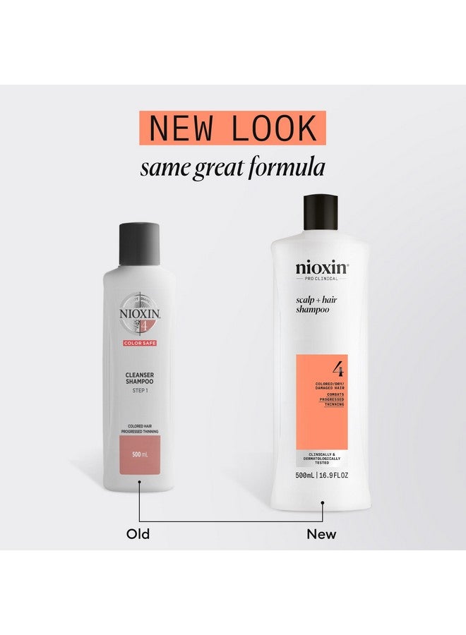 نيوكسين شامبو نيوكسين سيستم 4 لفروة الرأس والشعر - شامبو مُكثِّف للشعر التالف والمُتَقَلِّح، 16.9 أونصة سائلة (قد تختلف العبوة) - Image 2