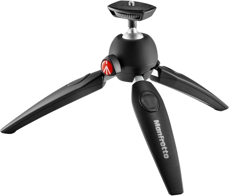 مانفروتو منصة تصوير محمولة من Manfrotto MTPIXIEVO-BK PIXI EVO 2، مكونة من قسمين، مناسبة للكاميرات بدون مرآة والكاميرات ذات النظام المدمج وكاميرات DSLR وكاميرات الفيديو، بحجم مدمج ومصنوعة من الألومنيوم بلون أسود - Image 1
