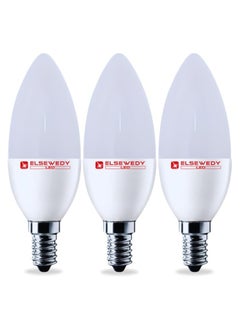 El Sewedy El Sewedy LED bulbs 6 watt crystal bulb - Warm Lighting - 3 Pieces 