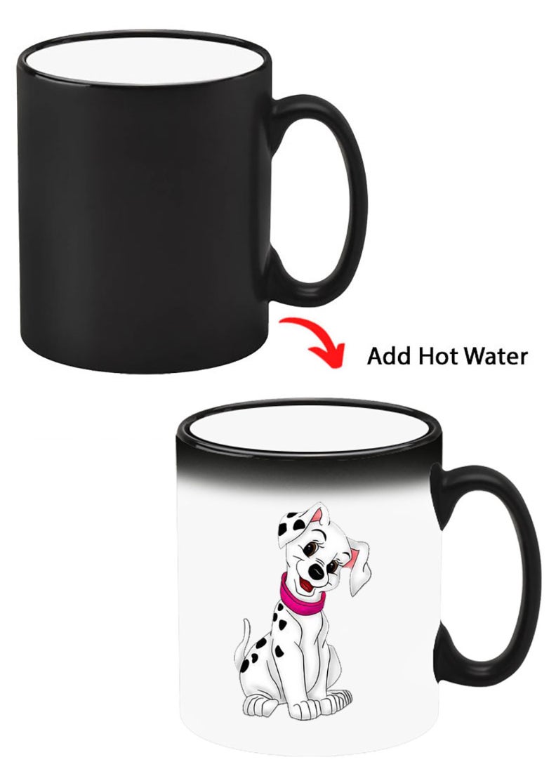 Theodor - Color Changing Heat Sensitive Ceramic Mug, Image Revealed When HOT Liquid is Added! Dog Dab - Image 1