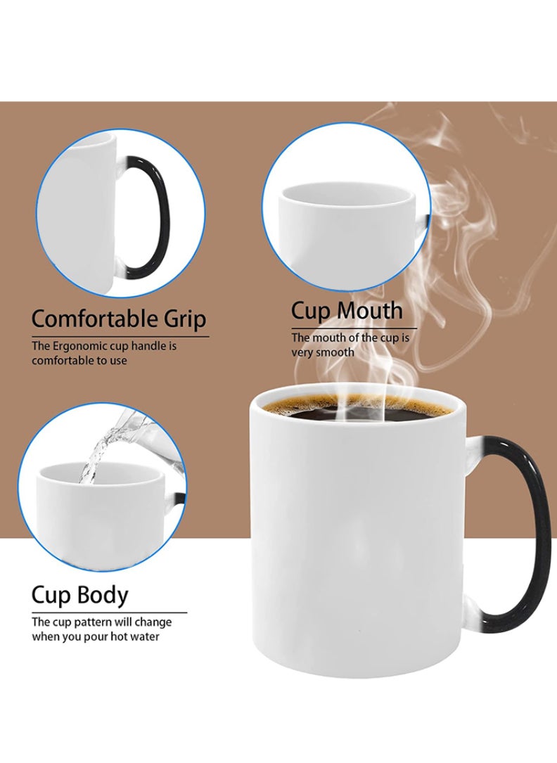 Theodor - Color Changing Heat Sensitive Ceramic Mug, Image Revealed When HOT Liquid is Added! Dog Dab - Image 1