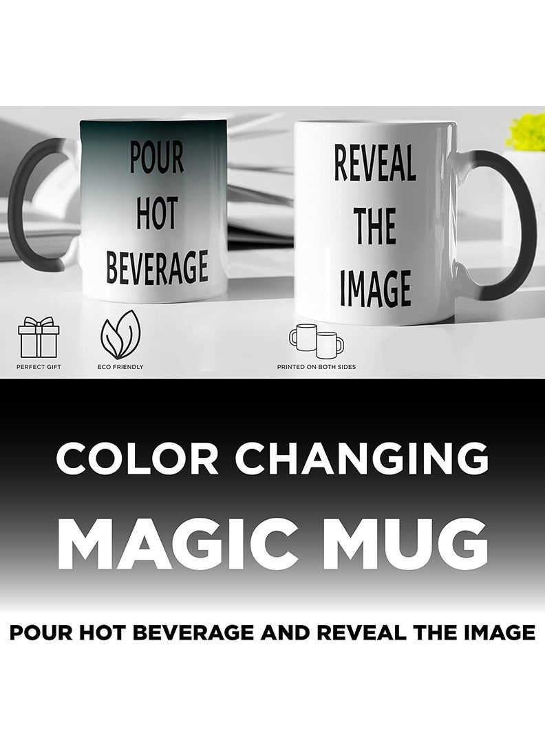 Theodor - Color Changing Heat Sensitive Ceramic Mug, Image Revealed When HOT Liquid is Added! Dog Dab - Image 1