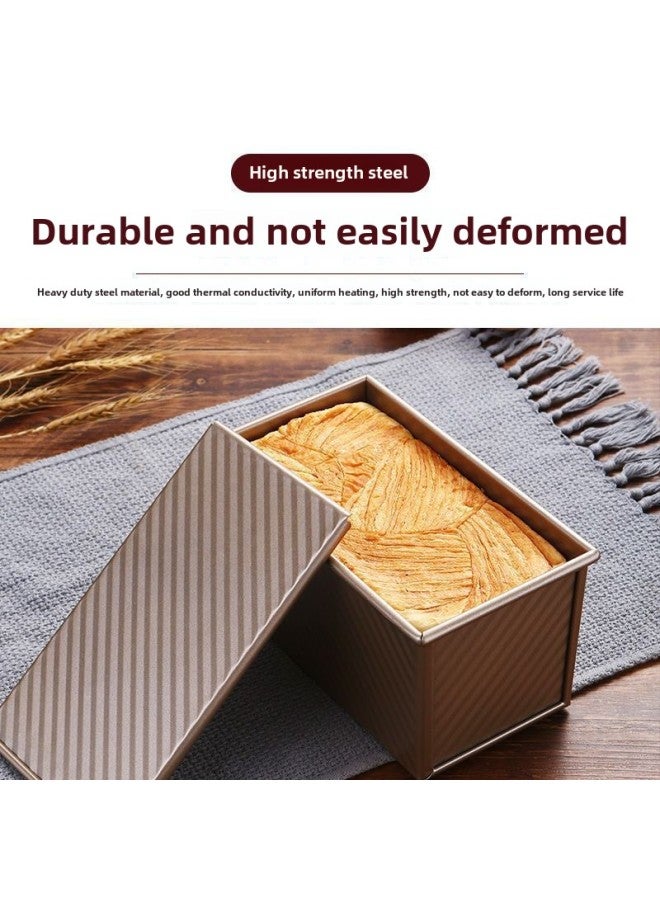 Toast Mold Household 45g Baking Baking Mold Baking Pan Oven Non-stick Mold Box Baking Bread Mold-Color:Extra Thick 449 Grams [special For Camel Peak Toast] + No Lid - Image 5