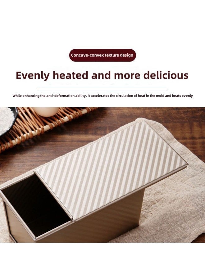Toast Mold Household 45g Baking Baking Mold Baking Pan Oven Non-stick Mold Box Baking Bread Mold-Color:Extra Thick 449 Grams [special For Camel Peak Toast] + No Lid - Image 4