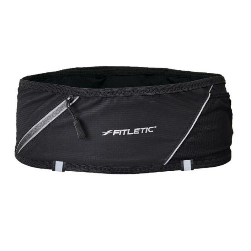 Fitletic 360 Plus Running Belt Seamless StepIn Waist Pack Fits iPhone 17 Pro Max Galaxy S26 Ultra Builtin Trekking Pole Race Bib Holder Trail Hiking Marathon Hydration Black - Image 2