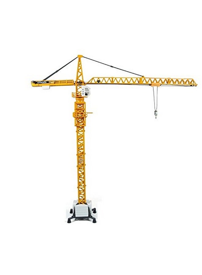 Tipmant Large Size Alloy Die-cast Model Toy Diecast Tower Slewing Crane Truck Vehicle Miniature Car 1:50 Gift for Kids Height 20 inch - Image 1