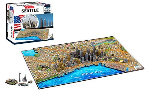 4D Cityscape Seattle Time Puzzle 800 Piece - Image 1