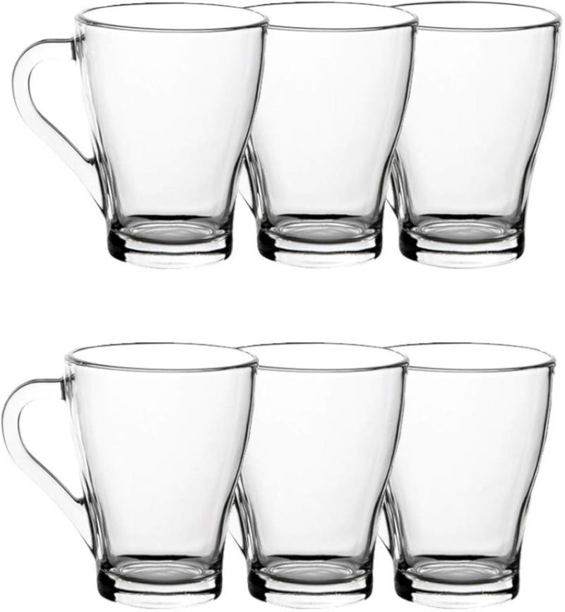 Luminarc Mahak Set Of 6 Pieces Of Mugs With 280 ML Capacity Suitable For Home And Resturant - Clear