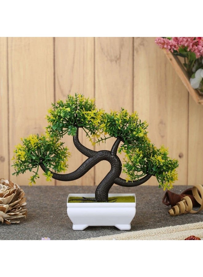 SATYAM KRAFT 1 Pc Artificial Bonsai Flower Tree with Designer Pot for Christmas,Home Decor,Artificial Plant Bonsai Fake Tree, Valentine, Living Room Table Plants and Craft Items(Pack of 1) - Image 2