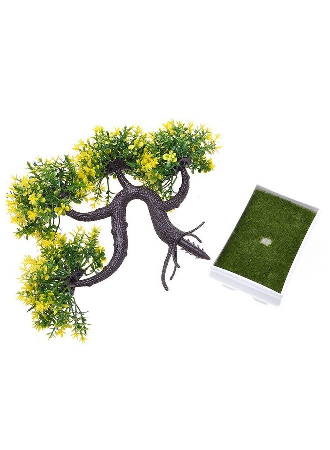 SATYAM KRAFT 1 Pc Artificial Bonsai Flower Tree with Designer Pot for Christmas,Home Decor,Artificial Plant Bonsai Fake Tree, Valentine, Living Room Table Plants and Craft Items(Pack of 1) - Image 4