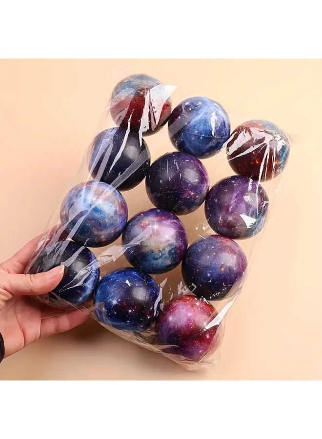 12pcs Cosmic Sky Sponge Balls 6 3cm Planet Toys For Kids Space Party Gifts - Image 4