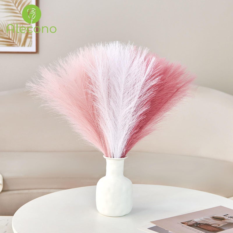 Alecono ðŸ¯ðŸ¬ð™‹ð™˜ð™¨ Pampas Grass 17in, Pink Pampas Grass Decor for Home Decoration, Faux Pampas Grass Wall Decor for Wedding Centerpieces Party Decorations(Blush, Cream, Pink) - Image 4