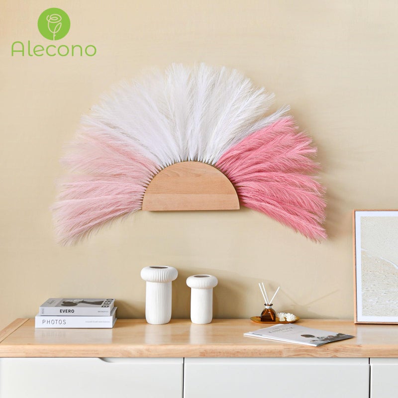 Alecono ðŸ¯ðŸ¬ð™‹ð™˜ð™¨ Pampas Grass 17in, Pink Pampas Grass Decor for Home Decoration, Faux Pampas Grass Wall Decor for Wedding Centerpieces Party Decorations(Blush, Cream, Pink) - Image 5