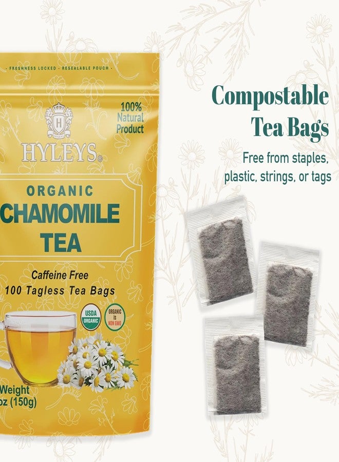 Hyleys Chamomile Tea Organic - 100 Tea Bags - Caffeine Free Herbal Tea - Image 2