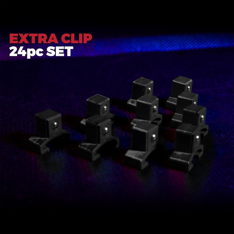Olsa Tools Black Spring-Loaded Ball Bearing Socket Clips - 24-Pack (1/2-Inch) - Compatible with Olsa Socket Holders - Part: 1137 - Image 3