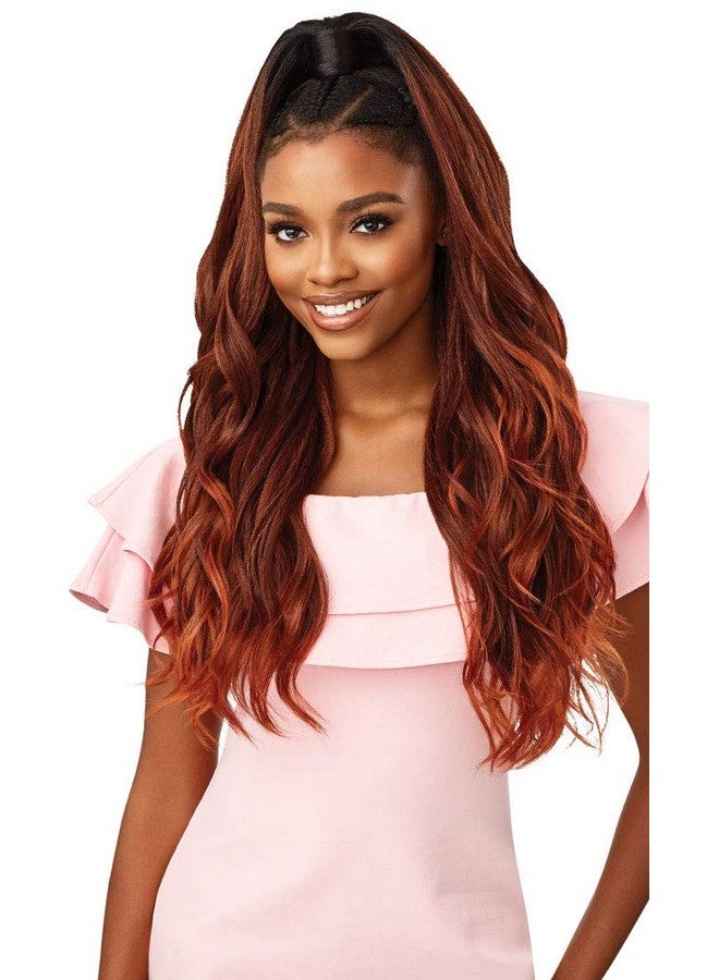 Outre Converti Cap Wrap Pony Deluxe Cap Lays Flat Heat Resistant Fiber High Tex Safe Up To 400F Sunshine & Me (Drrard) - Image 1