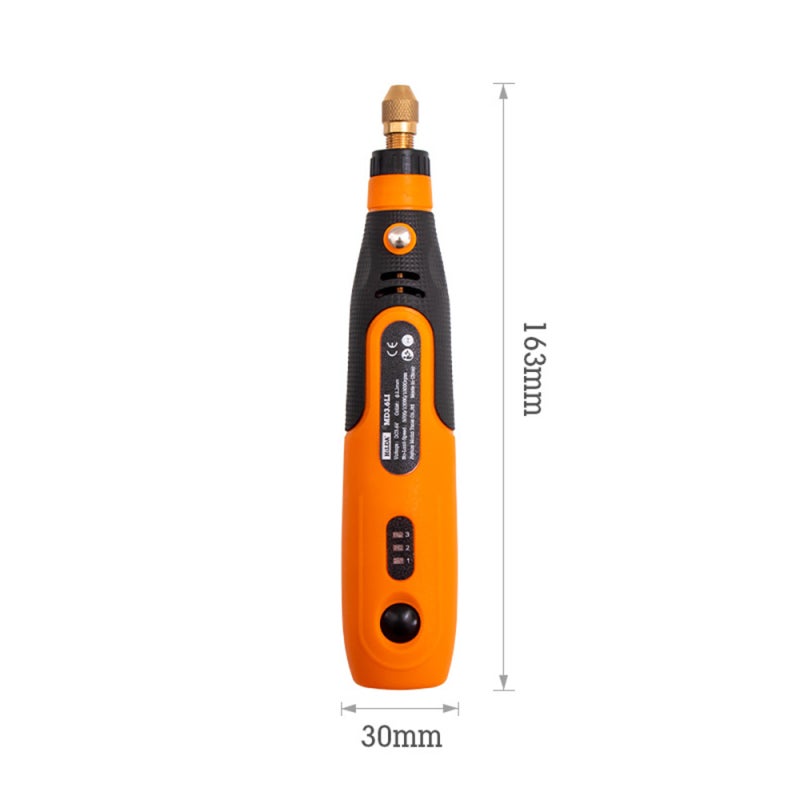 Electric Grinder Set 46pcs Accessory Kit Cordless Rotary Power Tool - 3-Speed 5000~15000R/min Rechargeable Grinding Pen for Precision Grinding Drilling Carving on Wood Jade Stone - Image 5
