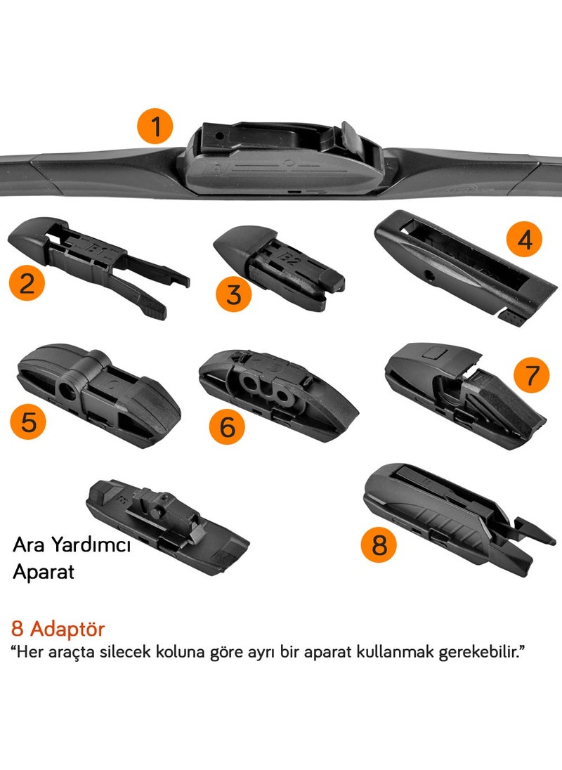 RBW 92815 Hybrid Multi-Fit 15 Inch / 380 mm Wiper with 8 Adapters  - Image 2