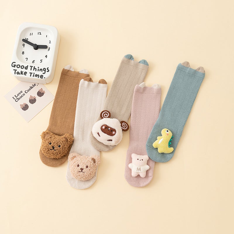 Baby Warm Class A Cotton Baby Non-Slip Knee Long Tube Cartoon Floor Socks 6 - Image 4