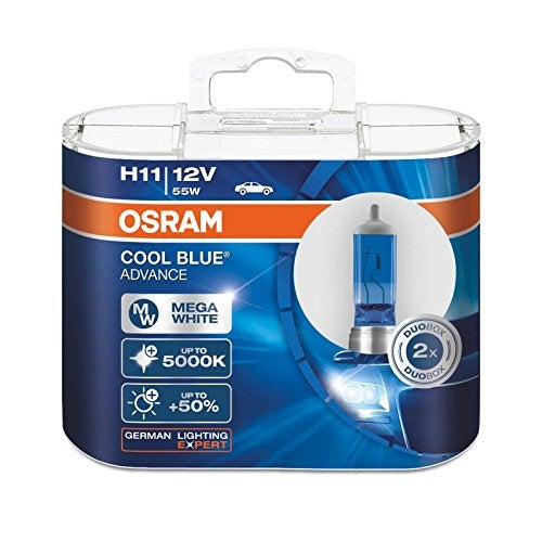 OSRAM H11 12V 55W 5000K 62211CBA Cool Blue Advance Car Bulbs Halogen Head Light 2X - Image 1