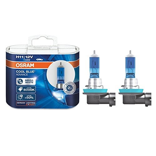 OSRAM H11 12V 55W 5000K 62211CBA Cool Blue Advance Car Bulbs Halogen Head Light 2X - Image 2