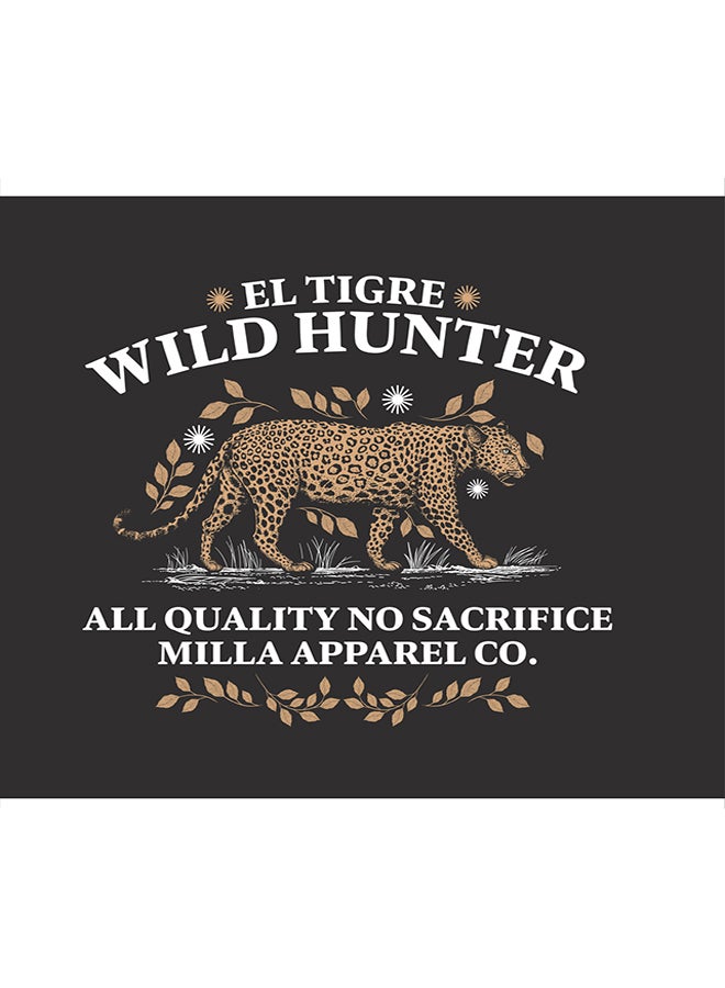 trendyol Black Tiger Printed Regular/Normal Cut T-shirt TMNSS24TS00237 - Image 3