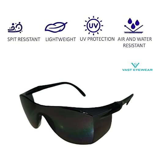 Vast® UV Protection All Day & Night Driving Wrap Around Sports Unisex Sunglasses| Goggles for Road Rider Bikers Cars Travelling Hiking Cricket (CLEAR+ BLACK) - Image 5