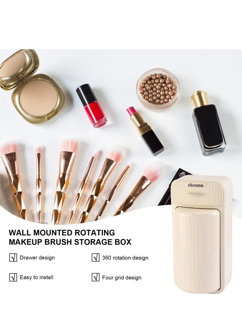 Excefore Spinning Makeup Organizer, Rotating Makeup Organizer, Multifunctional Makeup Jewelry Drawer, Desktop Beauty Display Stand for Lipsticks, for Make Up, Kitchen, Cosmetic, White - Image 5