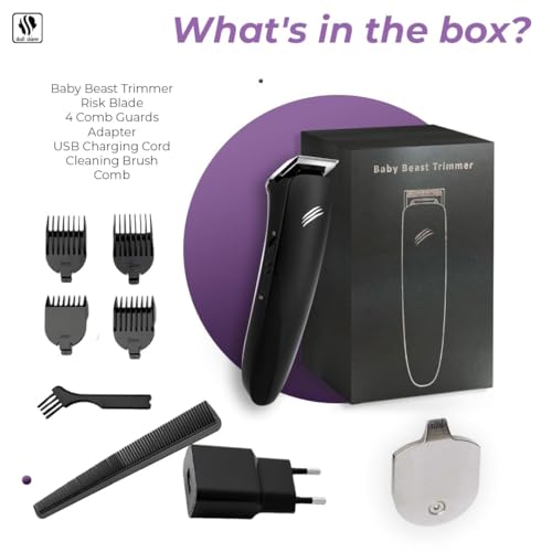 Skull Shaver Baby Beast Trimmer: Ultimate Cordless Hair & Beard Trimmer with Precision Blades | Complete Grooming Kit - Image 3