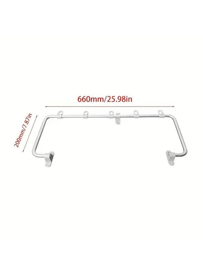 Foldable Hidden Ceiling Drying Rack 25 9in X 7 8in Aluminum Alloy For RV Bathroom - Image 3