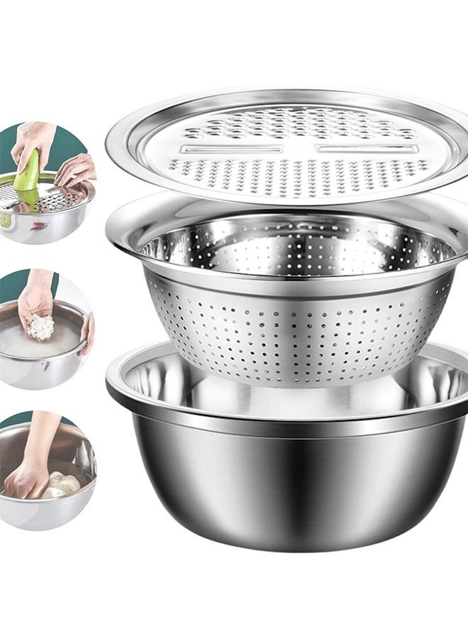 Multifunctional Vegetable Cutting Artifact Stainless Steel Shredded Sliced Potato Shredder Household Vegetable Sink Drain Basket - Image 1