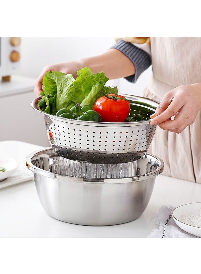 Multifunctional Vegetable Cutting Artifact Stainless Steel Shredded Sliced Potato Shredder Household Vegetable Sink Drain Basket - Image 3
