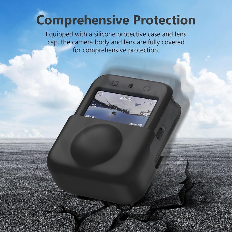 Tectonic TLC-OM360 Silicone Case for DJI Osmo Action 360 – Shockproof Soft Protective Cover with Lens Cap, Anti-Slip Grip, Dustproof Full-Body Camera Protector for Outdoor & Travel - Image 4
