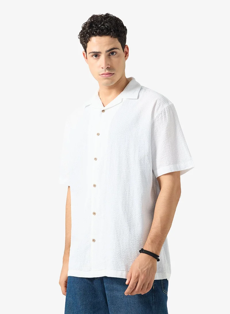 ريبلز مع نمشي Mens Resort Collar Relaxed Fit Shirt