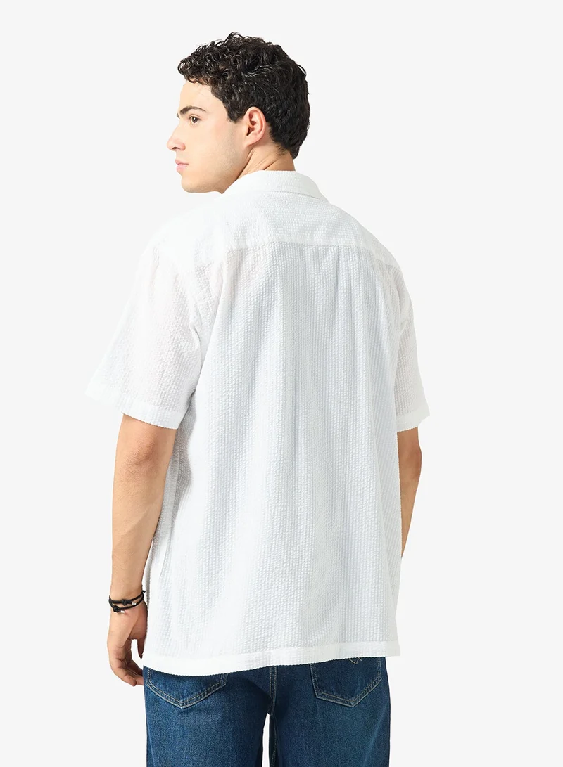 ريبلز مع نمشي Mens Resort Collar Relaxed Fit Shirt