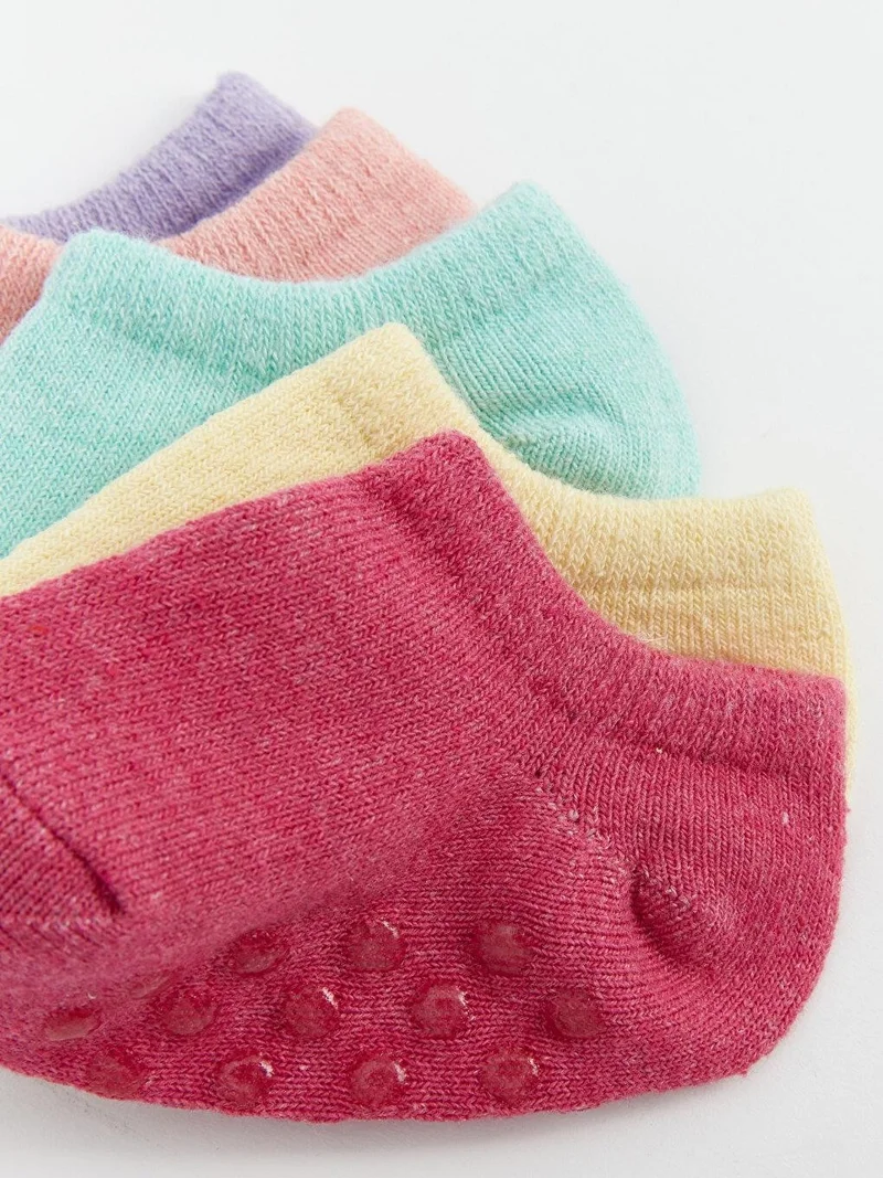 ال سي وايكيكي Basic Baby Girl Booties Socks 5-Pack