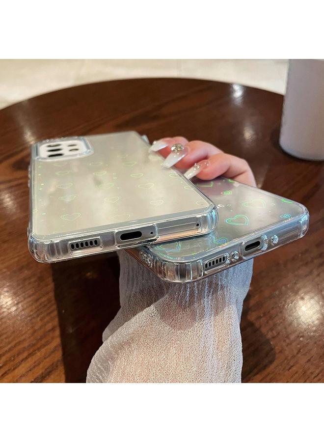 S-TOP Case For Samsung Galaxy S23 5G Laser Heart Clear TPU Shockproof Phone Case - Image 5