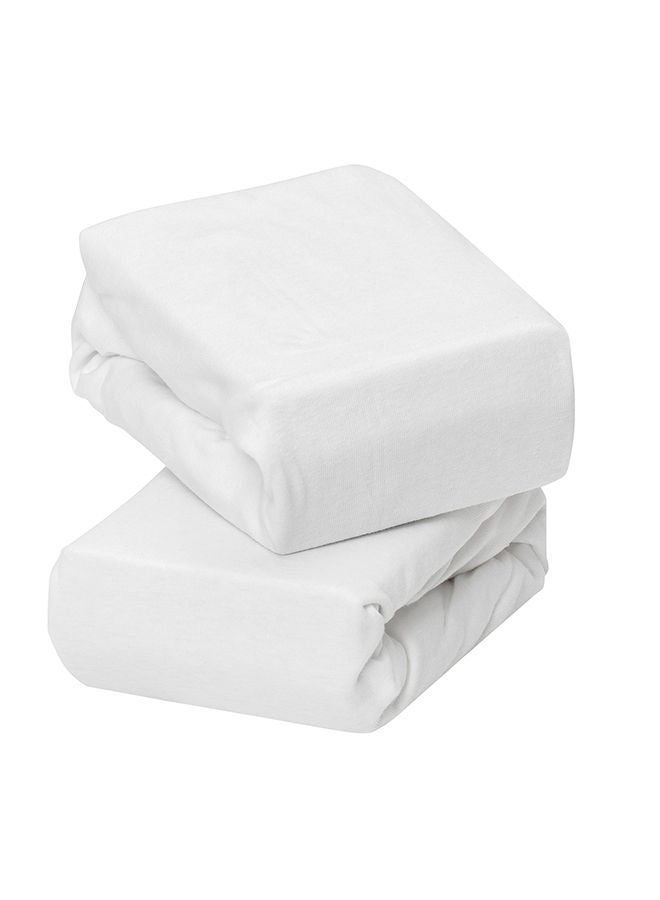 Clevamama Jersey Cotton Fitted Sheets For Bedside Crib 46x83x10 Cm  - Image 1
